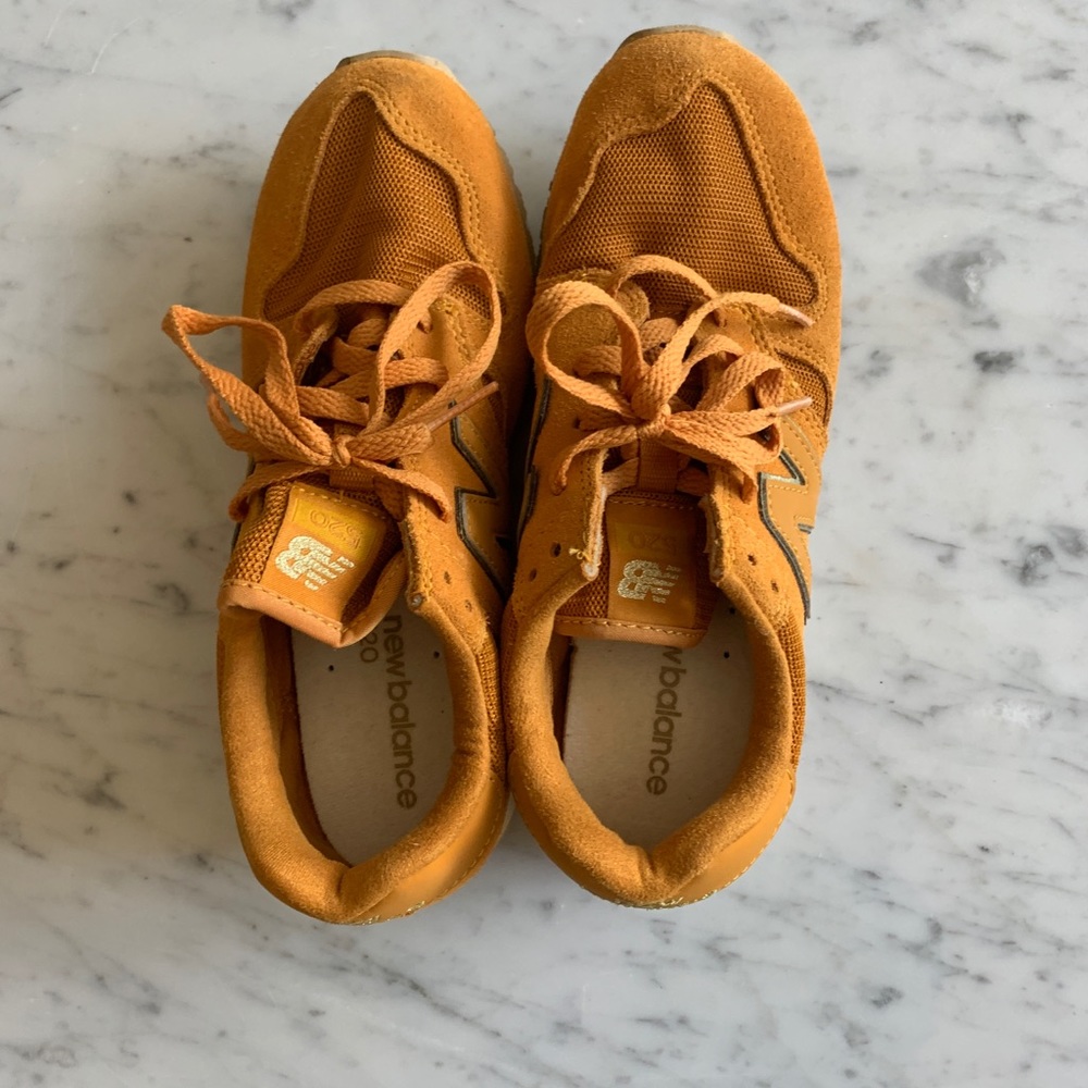 Yellow New Balance sneakers